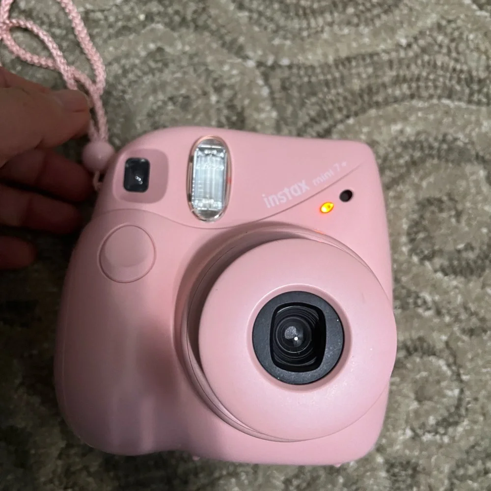 Fujifilm Instax Mini 7+ Instant Camera - Pink with Floral Case
